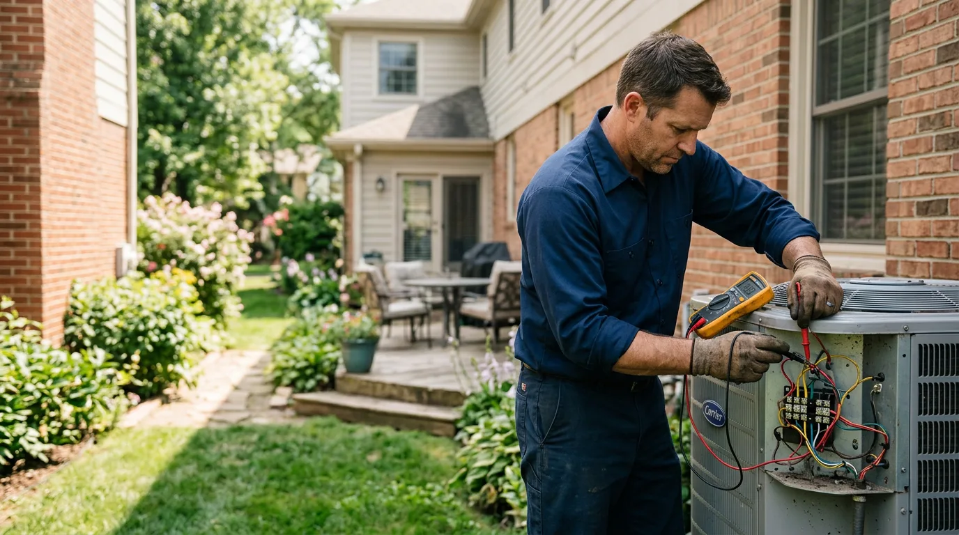 HVAC technician working near Zionville, NC